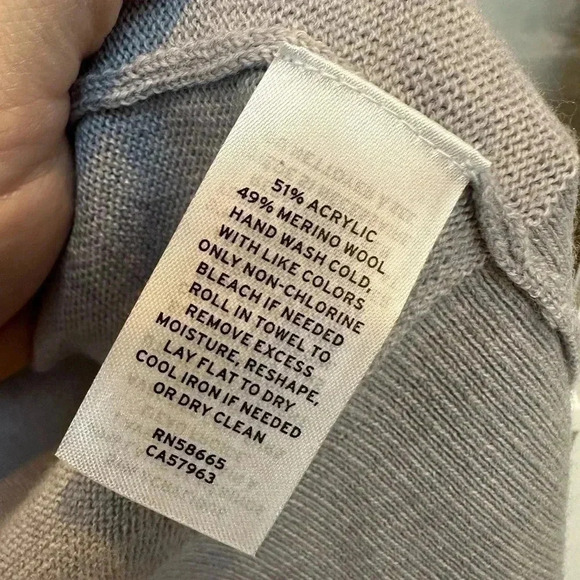 Nordstrom | Grey Everyday Open Front Cardigan Merino Wool Blend Size M Medium - Picture 12 of 14